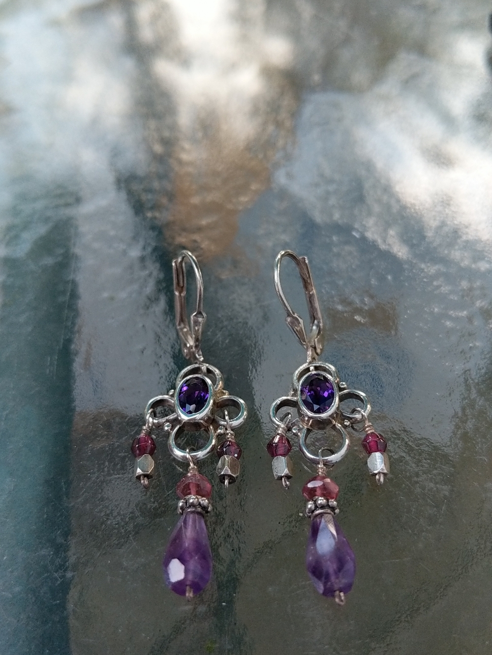 Sterling Silver Amethyst Earrings